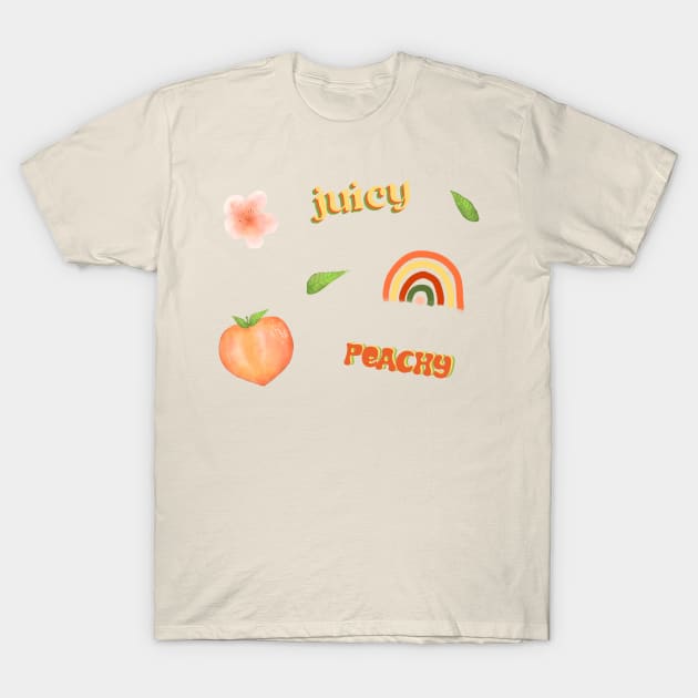 Peach Theme T-Shirt by RocksNMills